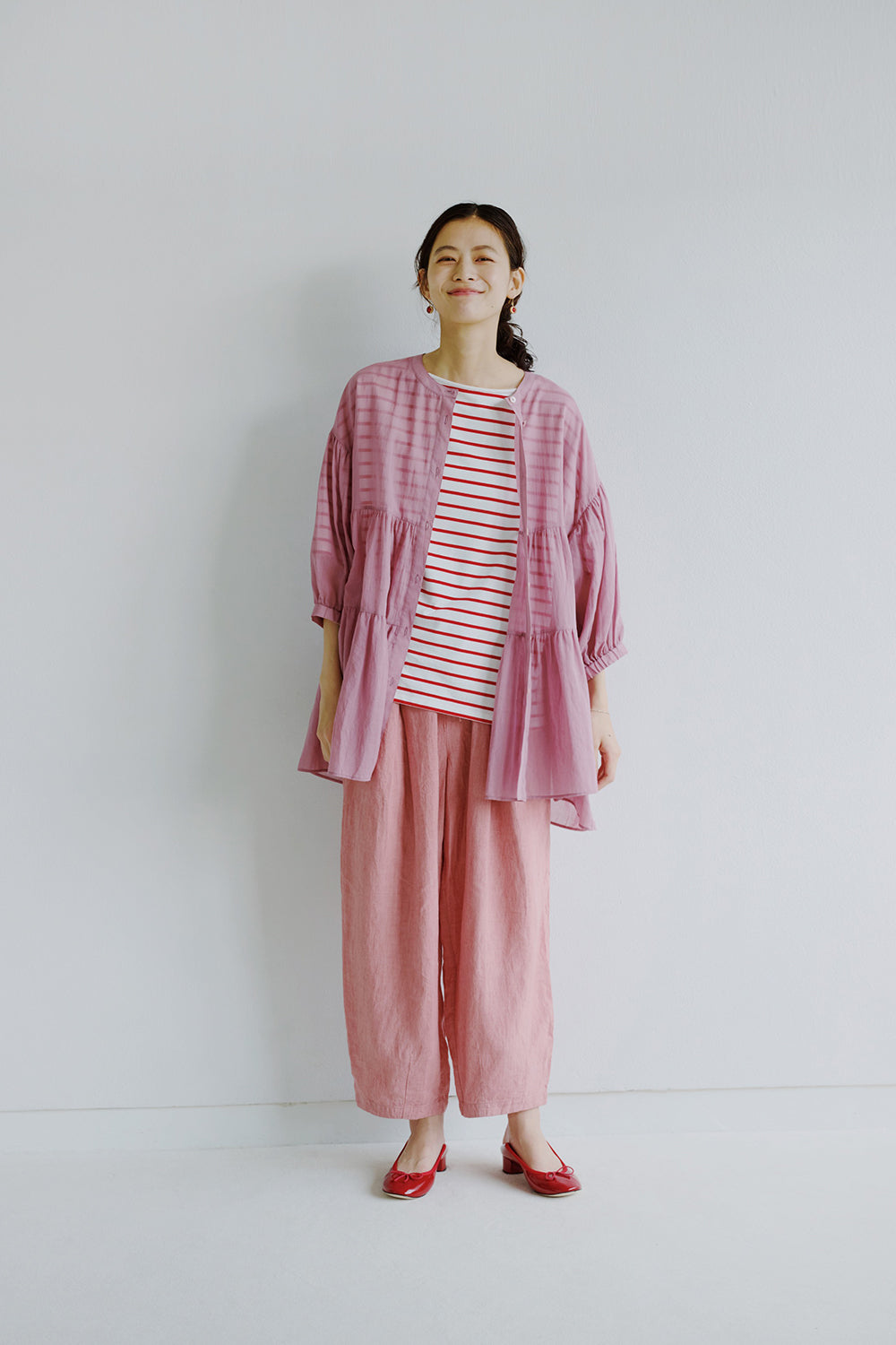 OVERSIZED BOAT NECK STRIPED T-SHIRT