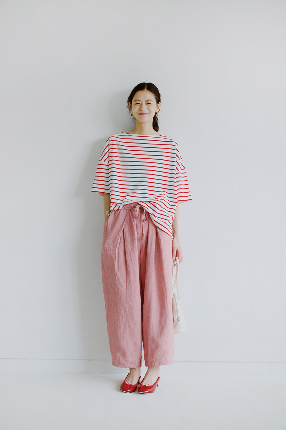 OVERSIZED BOAT NECK STRIPED T-SHIRT